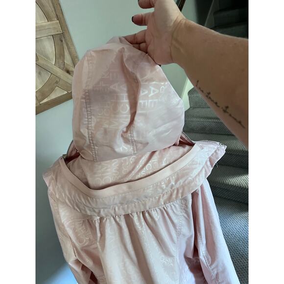 Michael Kors Jacket Women's xl Pink logo Hooded Zip Jacket - Picture 3 of 7